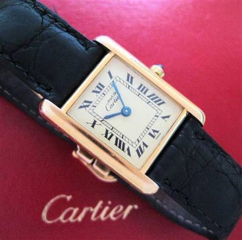 cartier vermeil tank quartz argent 925 plaque org 20m price